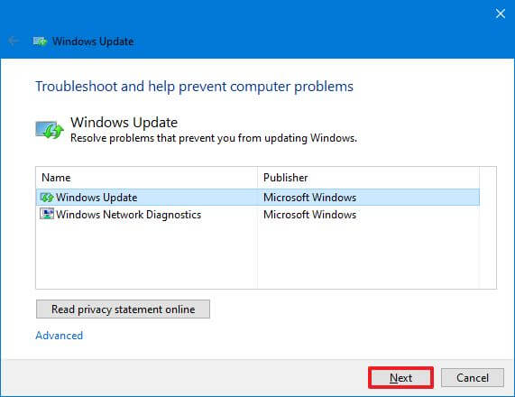 Dépannage de Windows Update