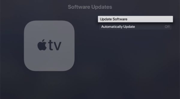 Mettre à jour le système d'exploitation Apple TV