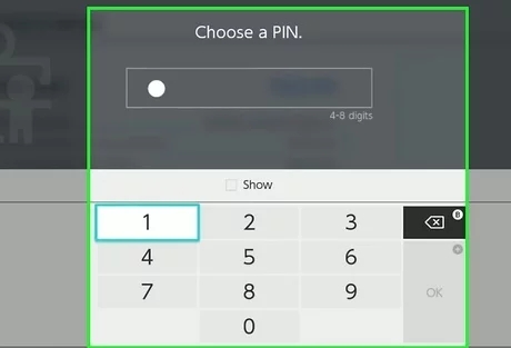 choisissez un code PIN pour activer le contrôle parental sur Nintendo Switch