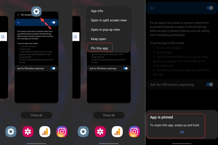 Comment utiliser l'épinglage d'écran sur un téléphone Samsung (épingler Windows) Android 11