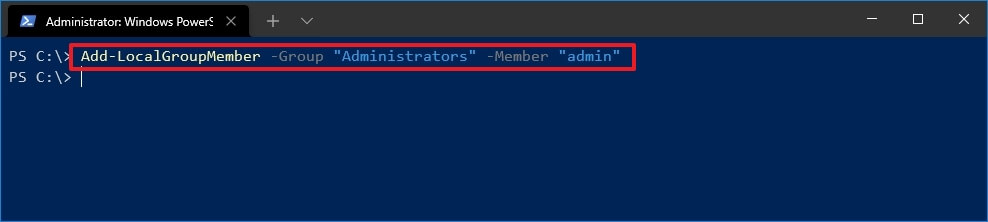 Changer le type de compte avec PowerShell