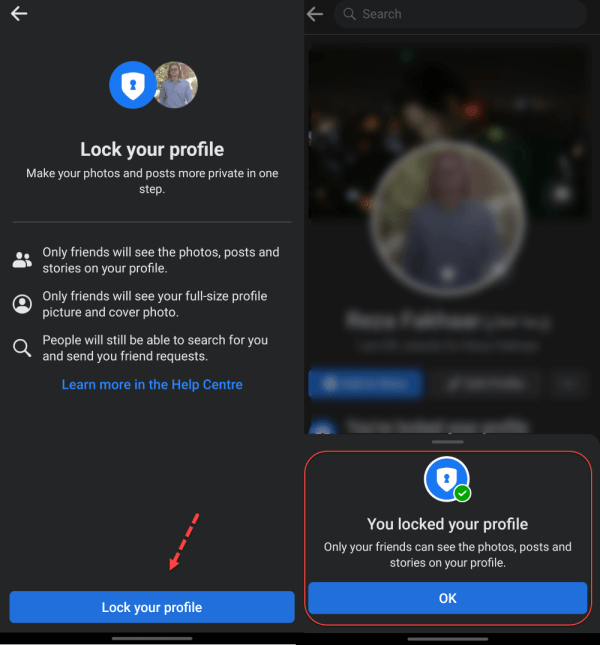 Comment verrouiller facilement le profil Facebook sur Android, iOS et PC à partir de Stalkers 
