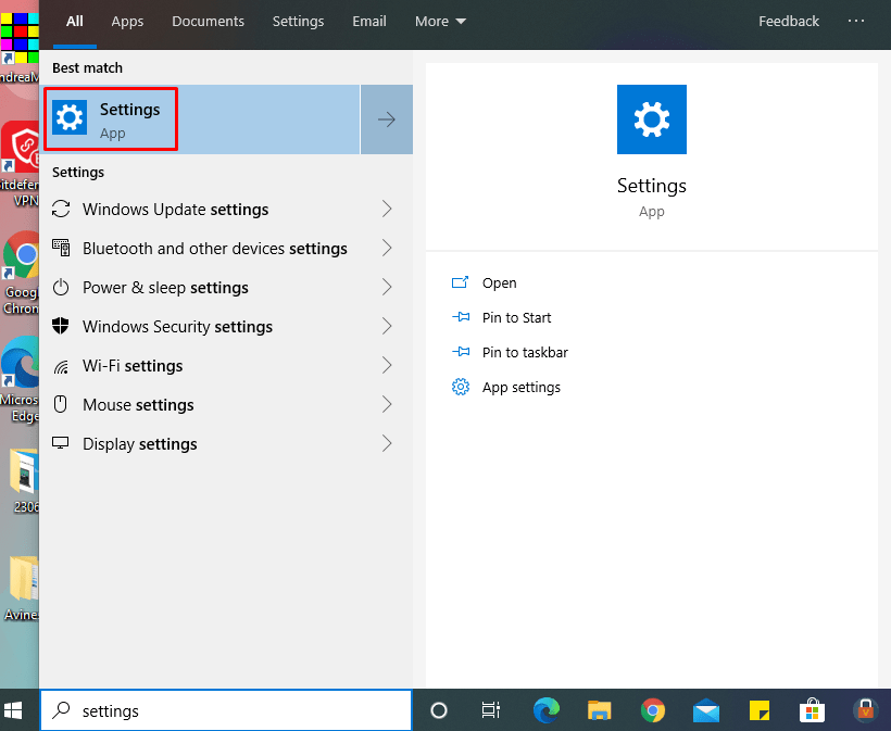 Paramètres pour changer le mot de passe WiFi sur Windows 10