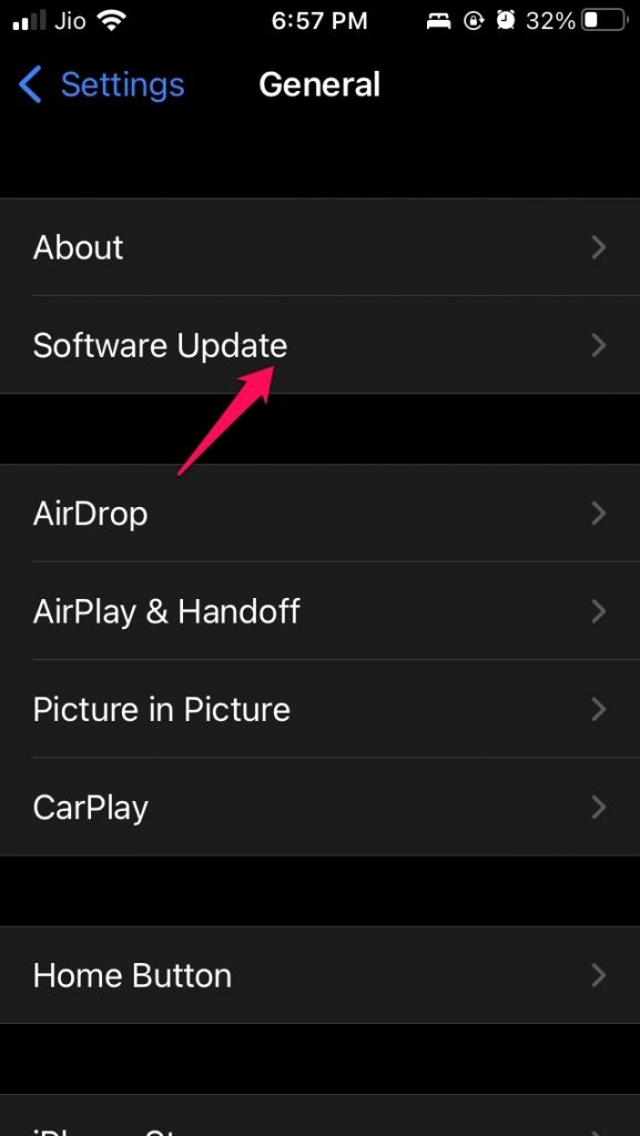 SharePlay ne fonctionne pas dans iOS 15-Mettre à jour votre iOS 