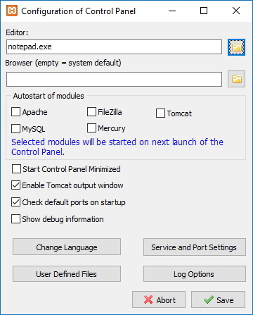 Configuration XAMPP
