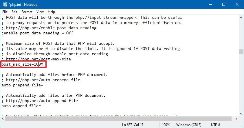 PHPMyAdmin augmente le téléchargement
