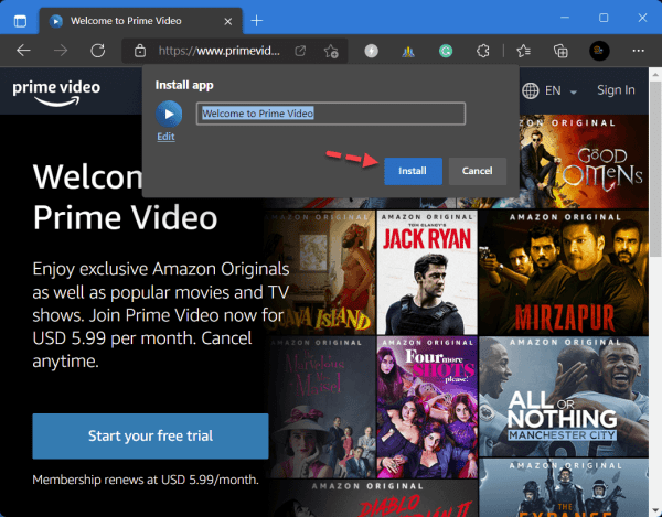 Comment télécharger et installer Amazon Prime Video sur un ordinateur portable Windows 11/10