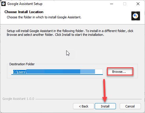 Installer le client Windows 11 non officiel de Google Assistant