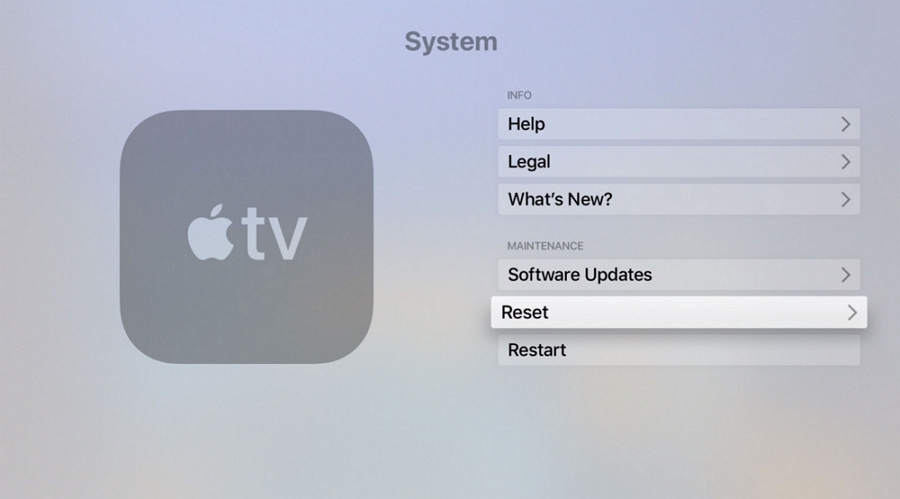 Réinitialisez votre Apple TV