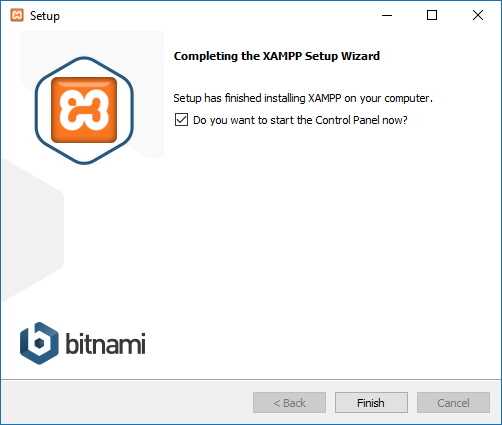 Terminer l'installation de XAMPP sur Windows 10