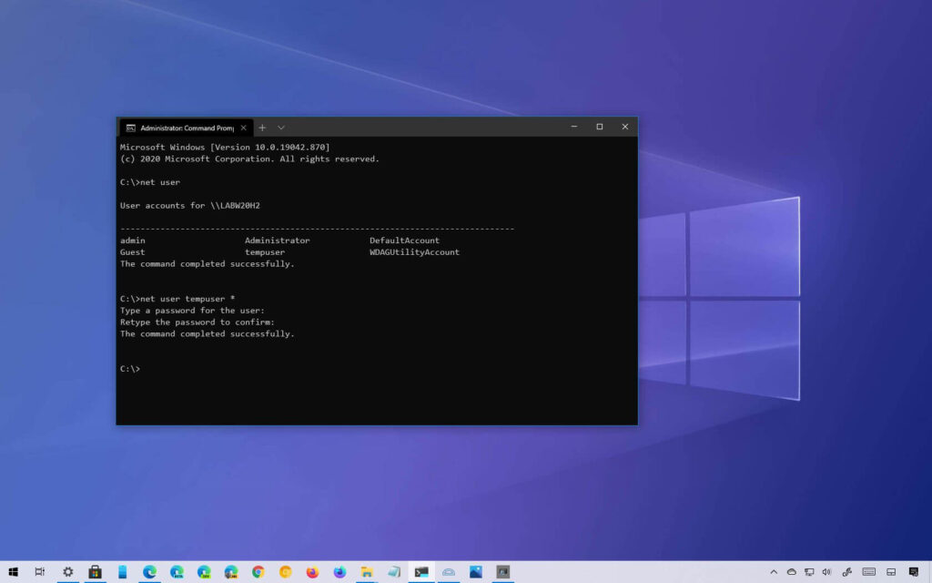 Changer son mot de passe Windows 10 via l’invite de commande