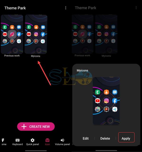 Comment appliquer le pack d'icônes sur le parc à thème Samsung One UI 4.0 (Android 12)