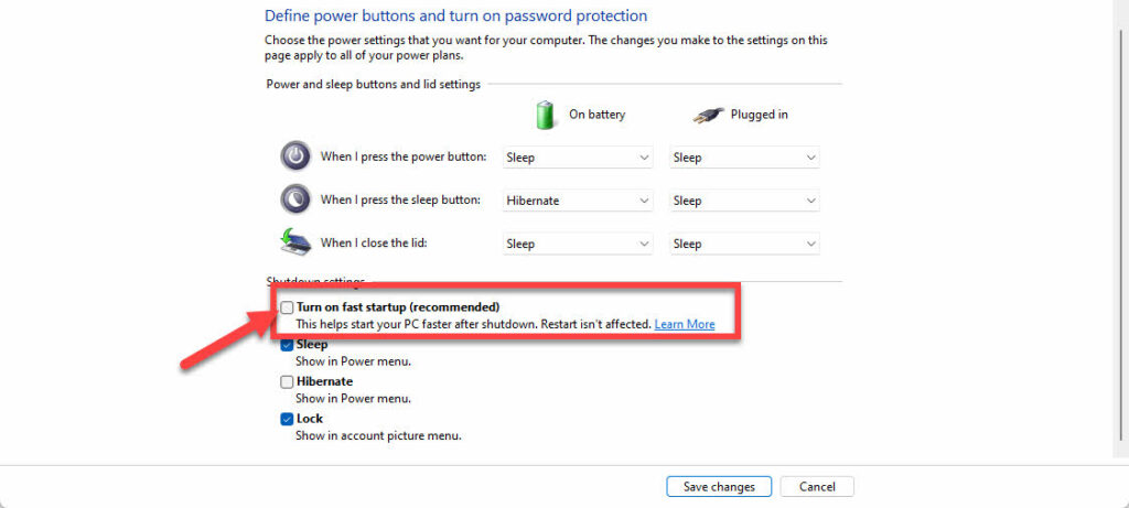 Activer le démarrage rapide pour augmenter les performances du SSD sur un PC Windows 11