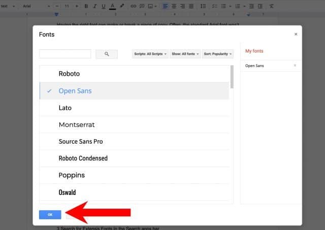 new font added to google docs