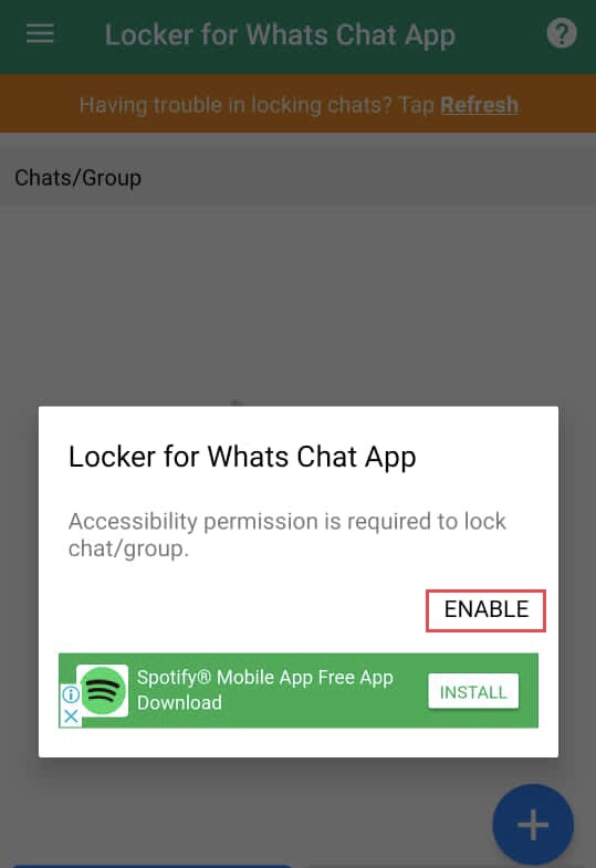 Activer le casier pour Whats Chat App