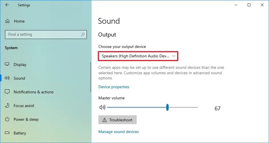 Choisissez les haut-parleurs Bluetooth par défaut
