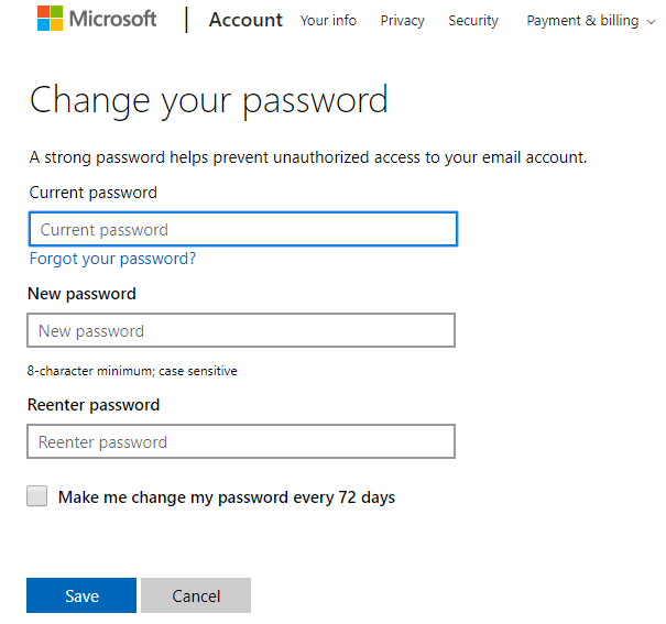 Modifier votre mot de passe Skype sur le Web
