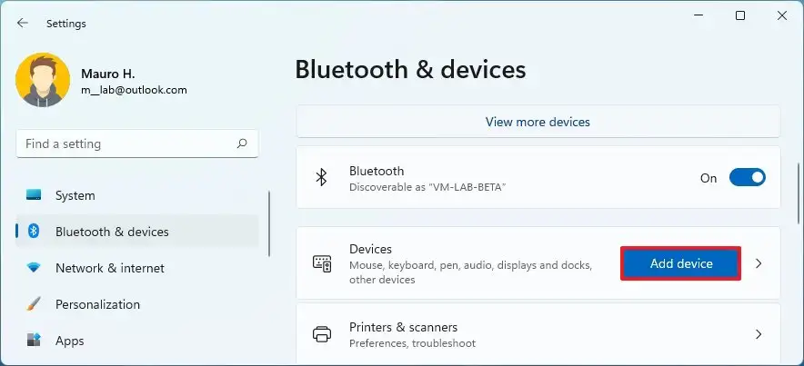 Bluetooth ajouter un nouvel appareil