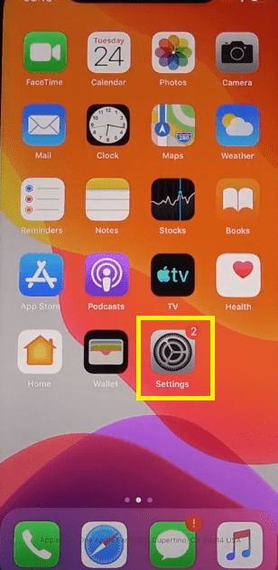Ouvrir l'application Paramètres