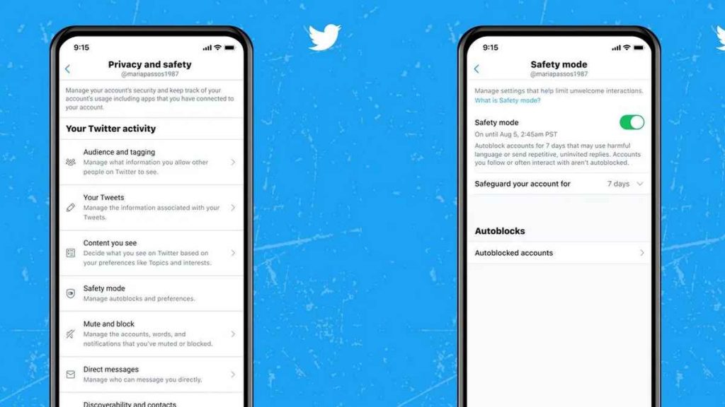 Activer le mode de sécurité Twitter