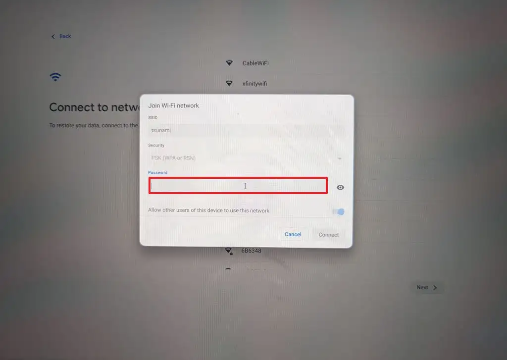 Chrome OS Flex se connecte au Wi-Fi