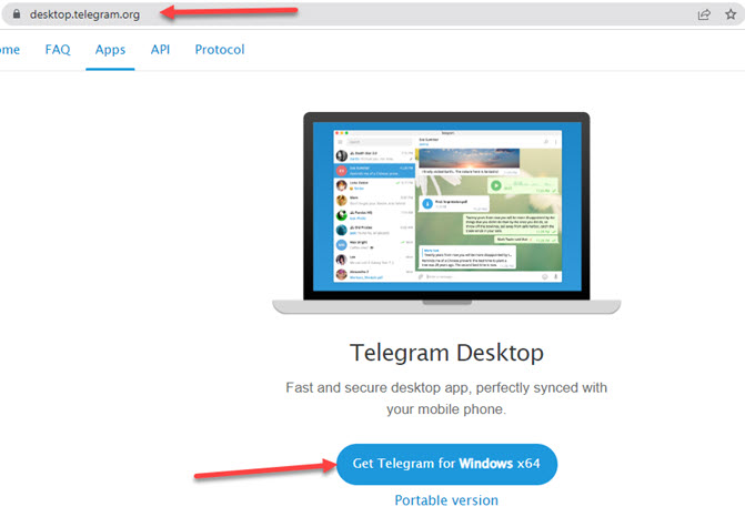 Obtenez l'application Telegram Desktop sur Windows 11 à partir du site de Telegram