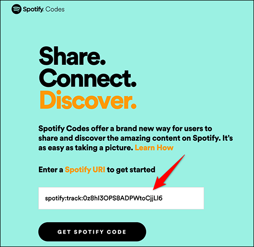   Créer un code Spotify