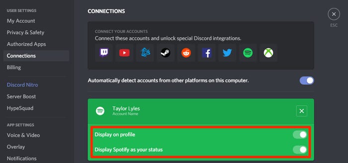 Connecter Spotify à Discord