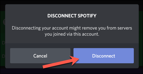 Déconnecter Spotify de Discord