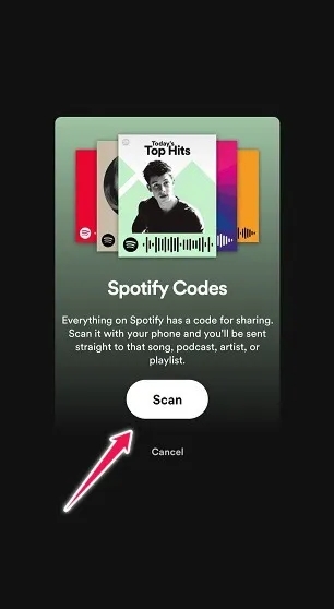   Scanner le code Spotify