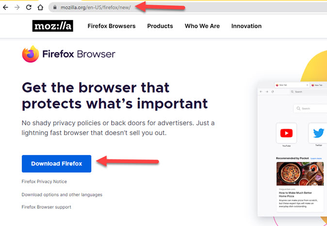 Télécharger Firefox sur Windows 11