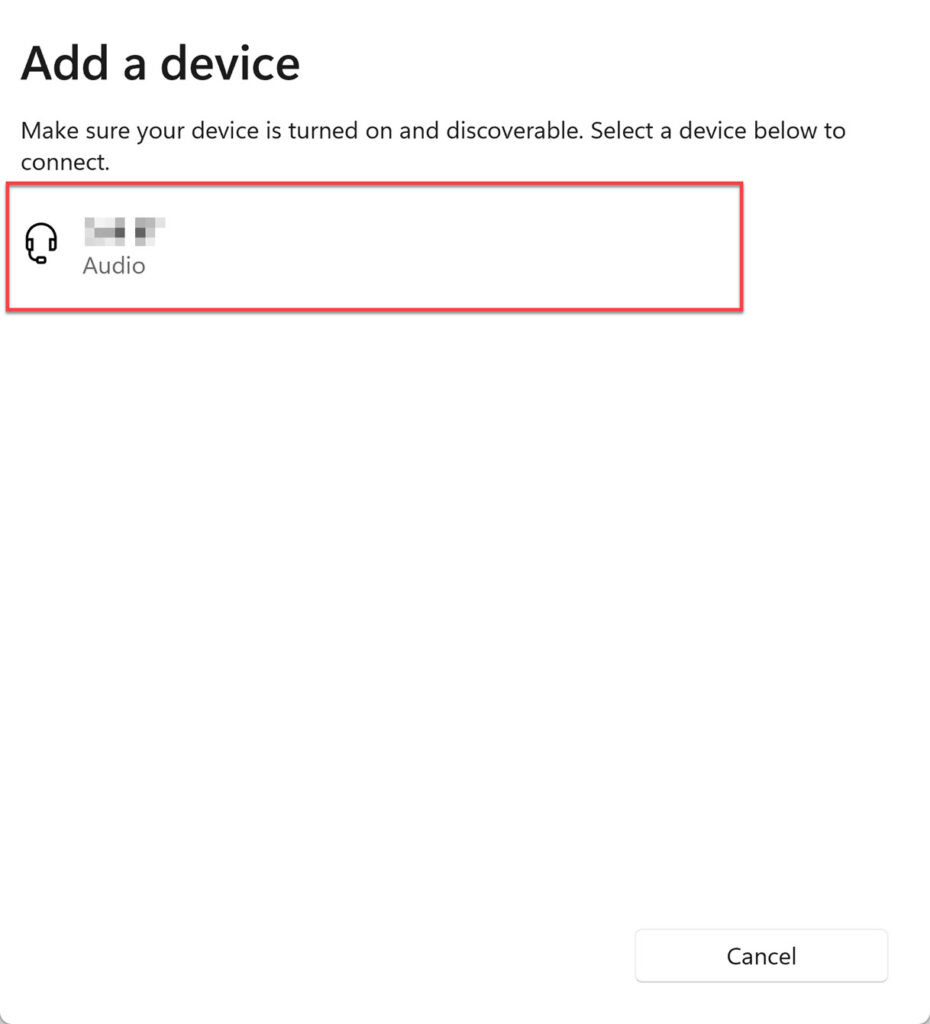 Connectez les écouteurs Kurdene à votre PC Windows en le sélectionnant parmi les appareils disponibles
