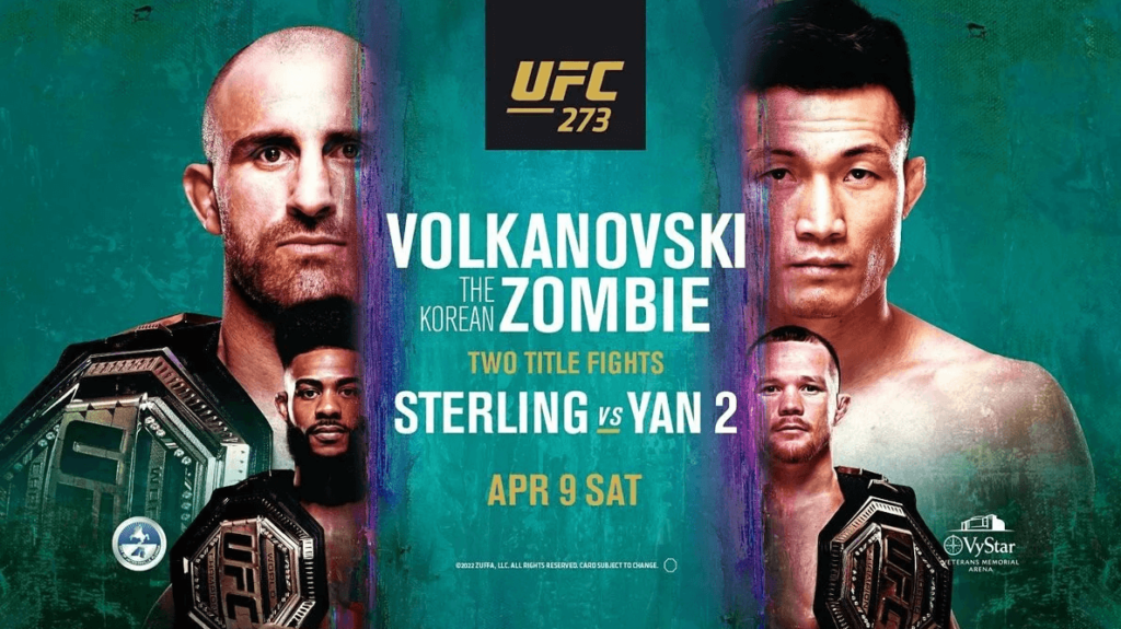Comment regarder l’UFC 273 [Volkanovski vs. The Korean Zombie]