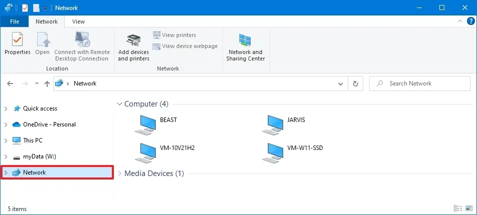 Comment voir les ordinateurs sur le réseau sous Windows 10