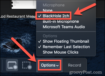 sélectionner les options audio sur mac