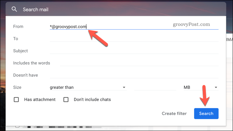 Créer une nouvelle règle de filtrage dans Gmail