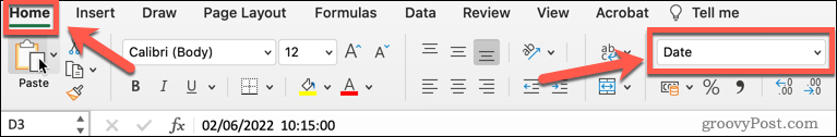 Options de format de nombre Excel