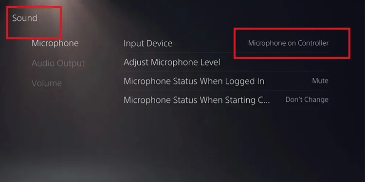 Éteignez le micro à l'aide de l'option de paramètres dans PS5 