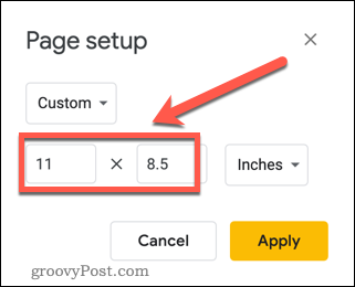 Une diapositive horizontale personnalisée dans Google Slides