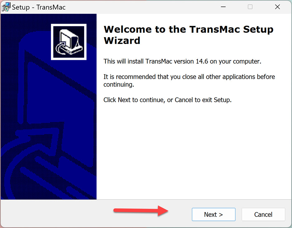 Assistant de configuration TransMac