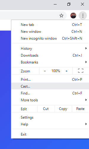 Menu Distribution