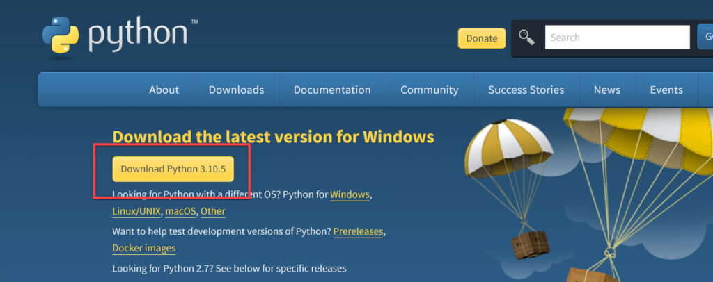 Téléchargez Python depuis son site sur votre PC Windows 11