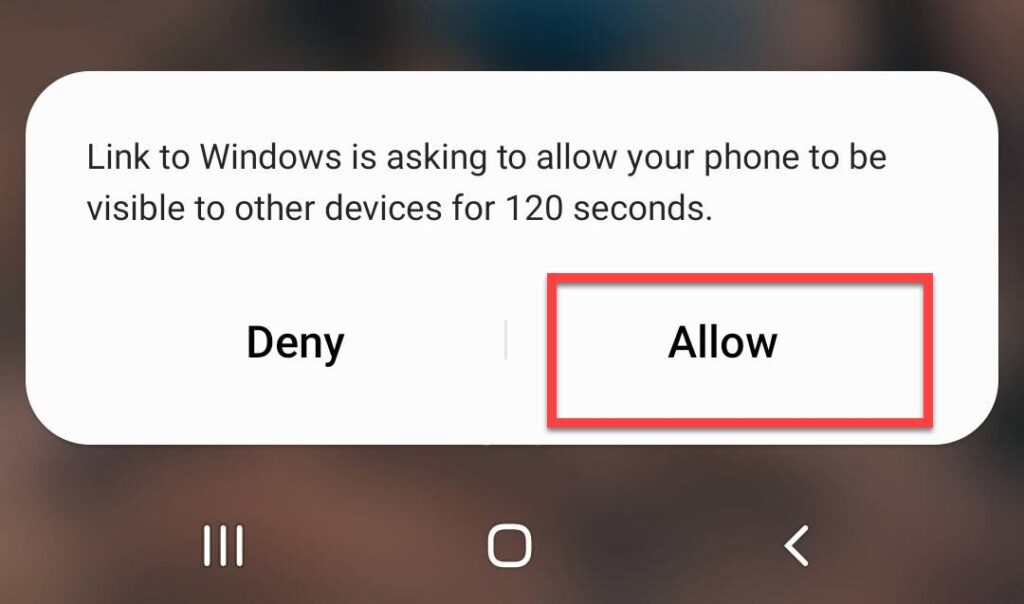 Autoriser votre téléphone à être visible par d'autres appareils