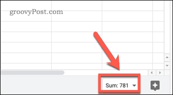 Valeur SOMME dans Google Sheets