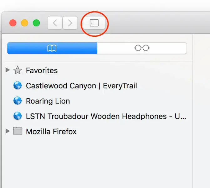 Icône de livre ouvert sur Mac - Comment supprimer la liste de lecture sur Safari 