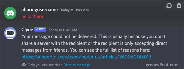 discorde clyde message