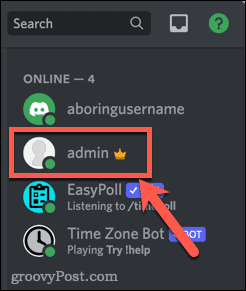 liste des membres du serveur discord