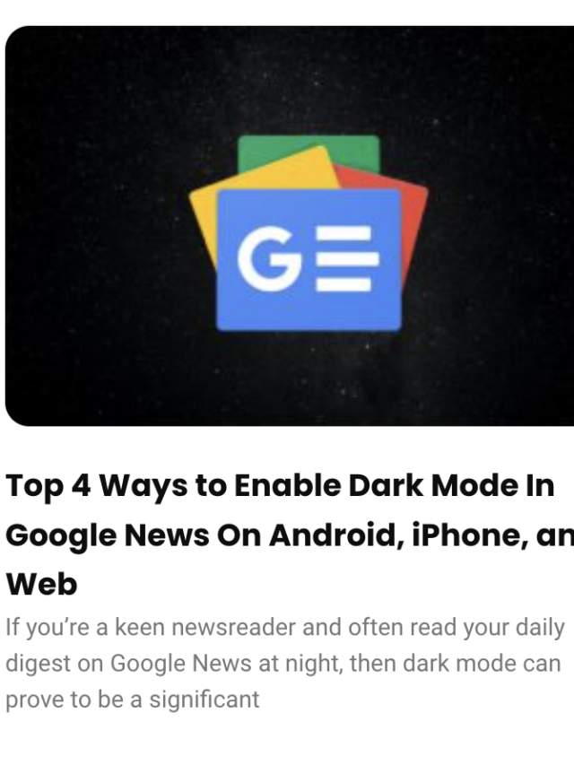 Activer le mode sombre dans Google Actualités