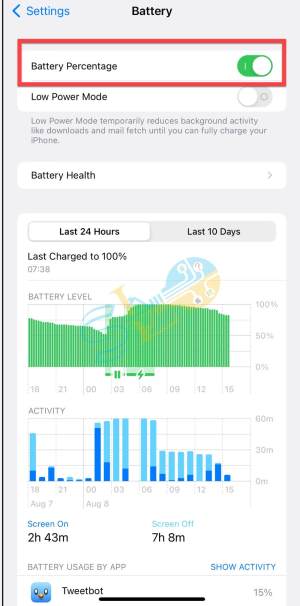 Comment voir le pourcentage de batterie sur iOS 16 [iPhone 13 & 12]