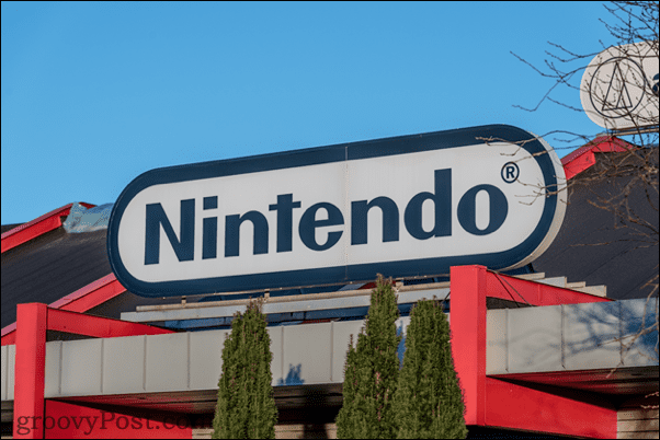 Logo Nintendo sur un bâtiment